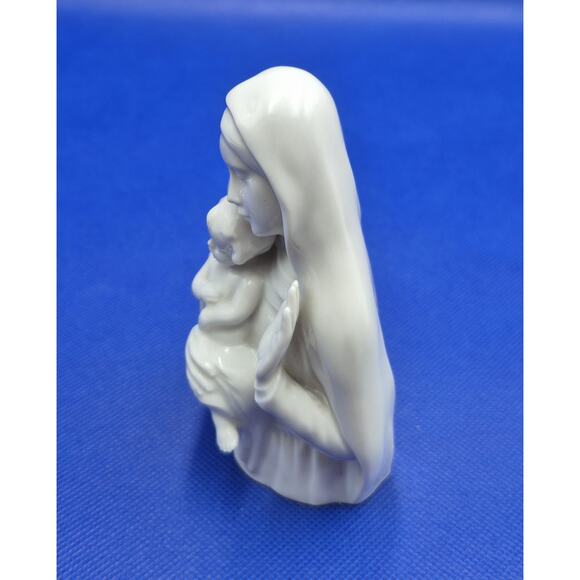 Metzler Ortloff Porcelain Madonna and Child Figurine 4.5" Virgin Mary Baby Jesus - Picture 3 of 8